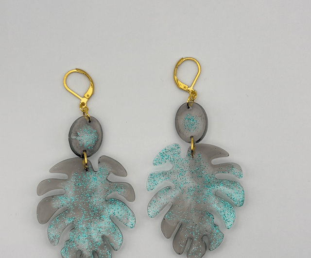 Boucles d’oreilles Monstera 