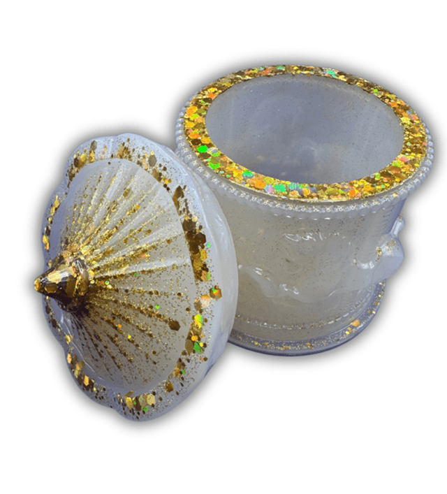 Boîte à bijoux carrousel en résine 