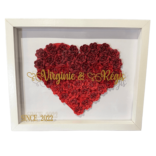Cadre roses 3D 