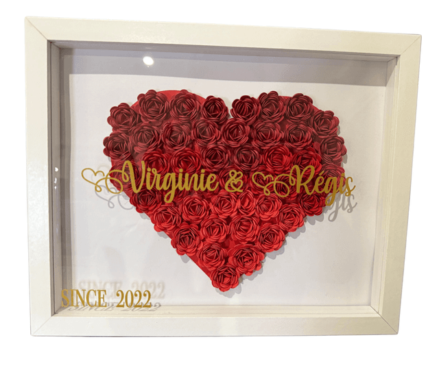 Cadre roses 3D 