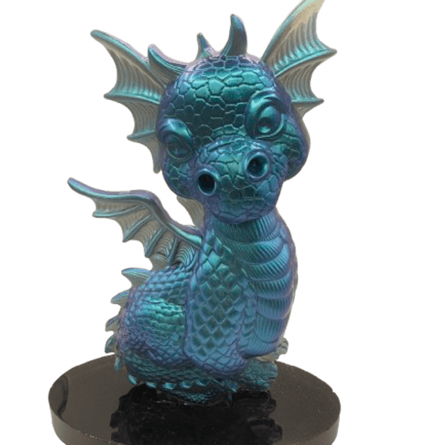 Dragon en résine sur support 